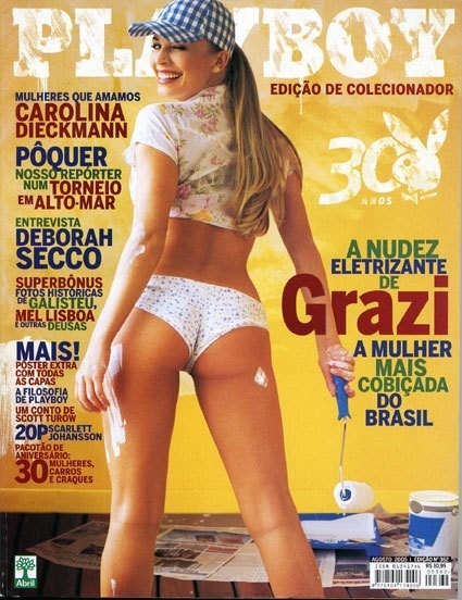 Grazi foi a estrela dos 30 anos de Playboy